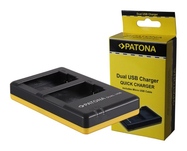 Dual Quick-Charger Leica BP-DC9 Panasonic DMW-BMB9 V-Lux V-Lux 2 VLux 2 II incl. Micro-USB cabel