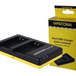 Dual Quick-Charger Nikon ENEL20 EN-EL20 incl. Micro-USB cabel