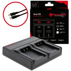 Berenstargh Dual PD Hyper Charger Minolta NP-900 USB-C in/out Powerbank function